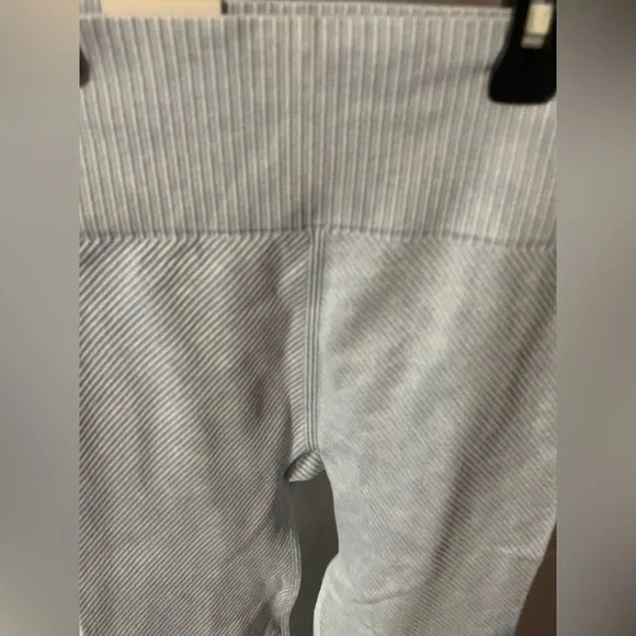 🔴 3/$12 No Boundaries Women’s Light Blue Women's Ribbed Seamless Leggings! NWT! - Picture 7 of 9